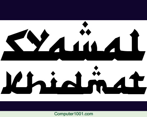 Font Syawal Khidmat Font Syawal Khidmat