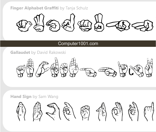 Sign Language Fonts Sign Language Fonts