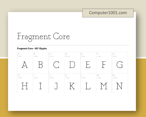 Fragment Core Font Mesin Ketik Dafont