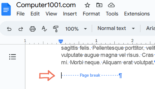 Garis Page Break Google Docs Garis Page Break Google Docs