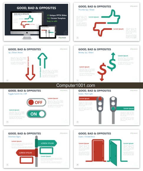 Good, Bad and Opposites for PowerPoint and Google Slides Good, Bad and Opposites for PowerPoint and Google Slides
