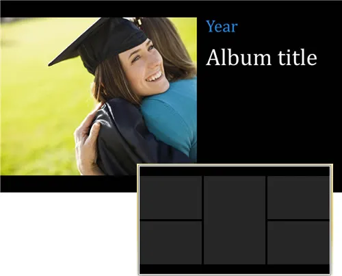 Graduation photo album, black (widescreen) PowerPoint Graduation photo album, black (widescreen) PowerPoint