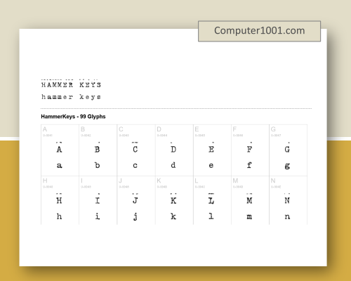 Hammer Keys Font Mesin Ketik Dafont
