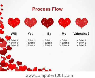 Heart Stamps PowerPoint Template