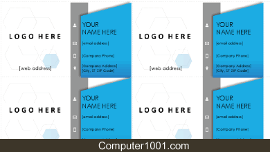 Hexagon Business Cards Hexagon Business Cards