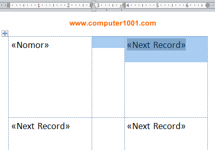Hapus kolom 2 dan 3 tabel mail merge label Hapus kolom 2 dan 3 tabel mail merge label