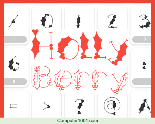 Font Natal HOLLY&BERRIE Font Natal HOLLY&BERRIE
