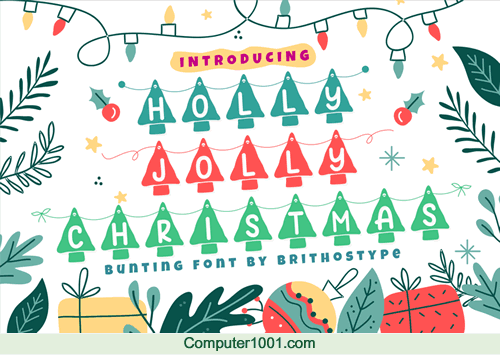 Font Natal Holly Jolly Christma Font Natal Holly Jolly Christma