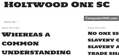 Holtwood One SC Download Font Huruf Besar Tebal Holtwood One SC