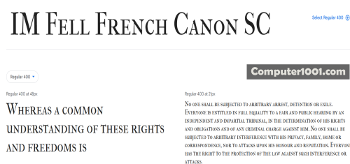 IM Fell French Canon SC Font Huruf Besar IM Fell French Canon SC