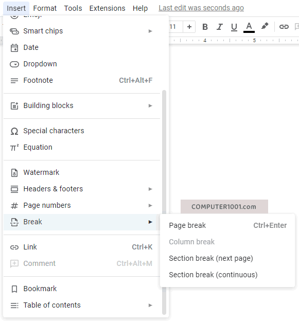 Insert Page Break Google Docs Insert Page Break Google Docs