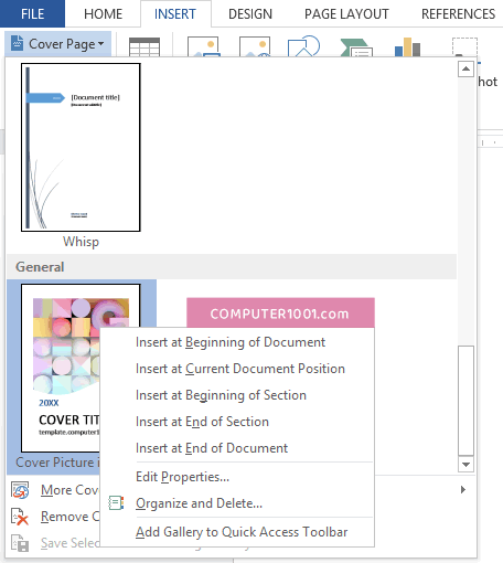Cara Menambahkan Cover di Word dari Galeri Cara Menambahkan Cover di Word dari Galeri
