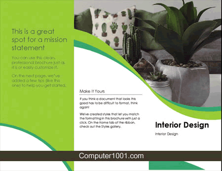 Interior Design Brochure Template Brosur Word Interior Design Brochure