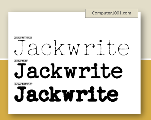 Jackwrite Font Mesin Ketik Dafont