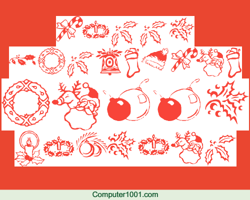 Font Gambar KR Christmas Dings Two Font Gambar KR Christmas Dings Two