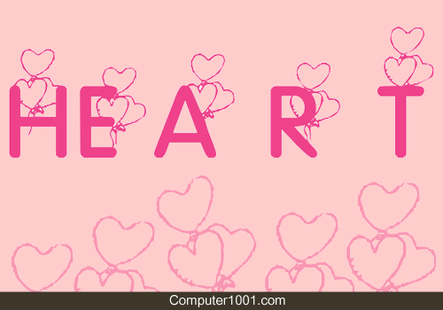 KR Heart Balloons Font