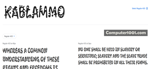 Kablammo Font Huruf Besar Unik Kablammo