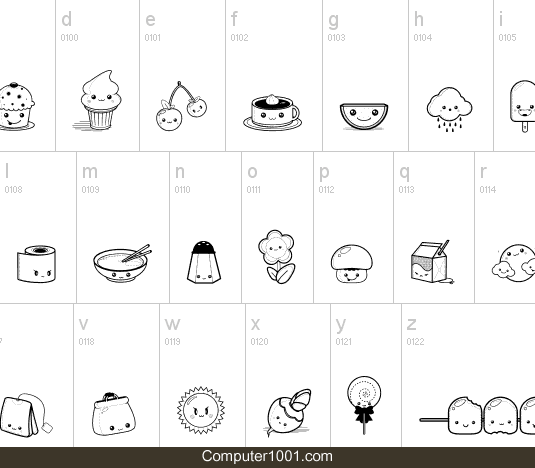 Kawaii Food Font Kawaii Food Font