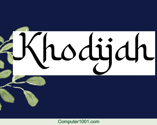 Khodijah Font Gaya Arab Khodijah Font Gaya Arab