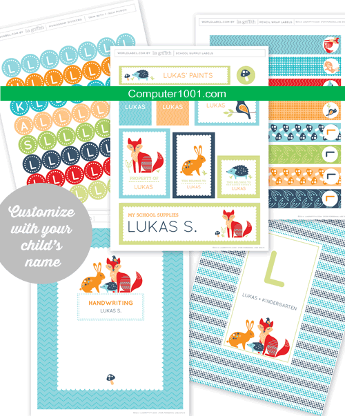 Kid’s Back To School Labels Kid’s Back To School Labels