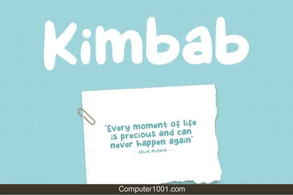 Font Tulisan Tangan Kimbab