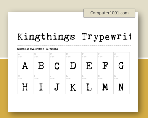 Kingthings Trypewriter Font Mesin Ketik Dafont
