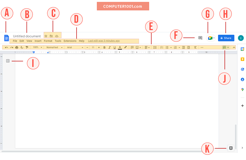 Layar Kerja Google Docs Layar Kerja Google Docs