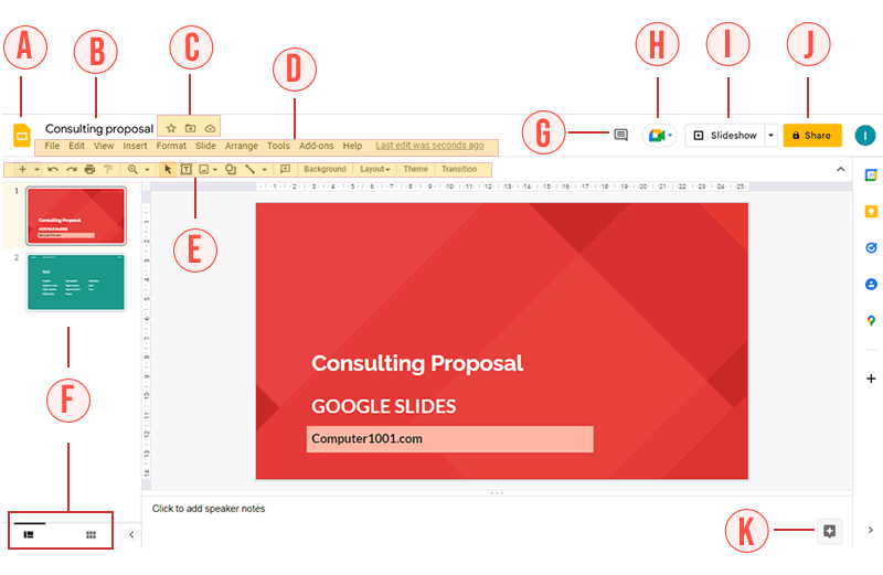 Layar Kerja Google Slides Layar Kerja Google Slides