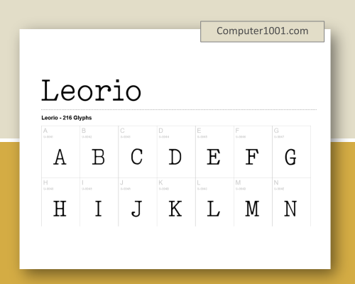 Leorio Font Mesin Ketik Dafont