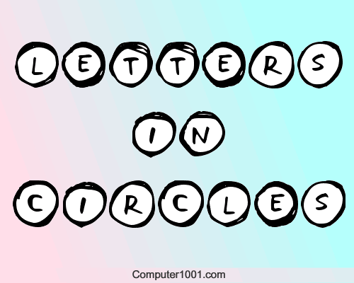 Font Huruf Dalam Lingkaran Letters in Circles