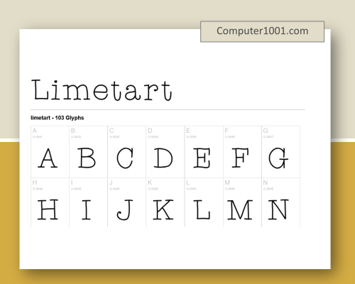 Limetart Font Mesin Ketik Dafont