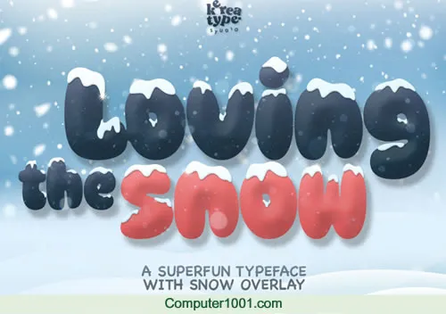 Loving Snow Font Font Salju Loving Snow