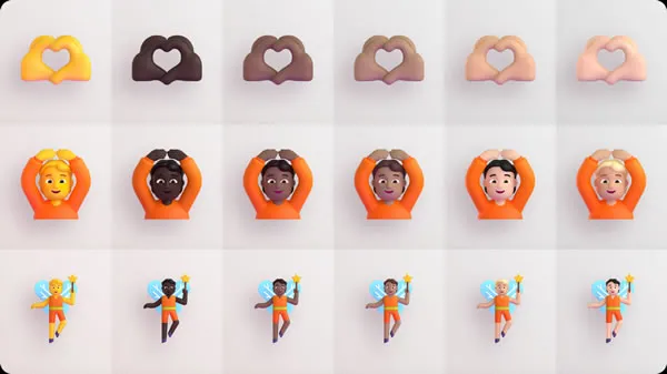 Microsoft Fluent 3D Emoji Icon Skin Tones