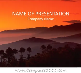 Mountain Sunset PowerPoint Template