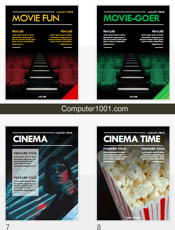 Template Cover Majalah Film - Movie Magazine Covers