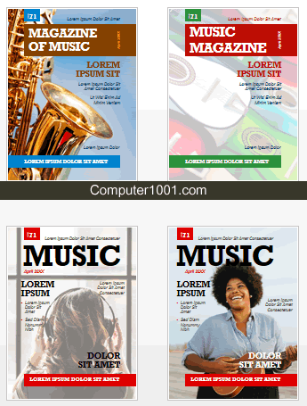 Template Cover Majalah Musik - Music Magazine Covers