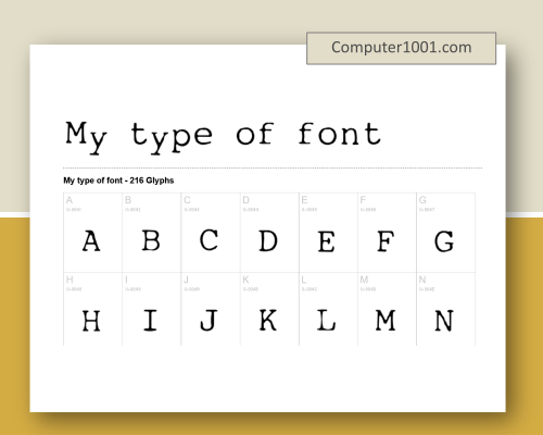 My type of Font Mesin Ketik Dafont