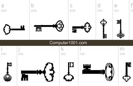 Old Retro Keys TFB - Font Kunci