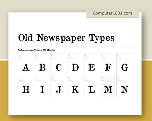 Old Newspaper Types Font Mesin Ketik Dafont