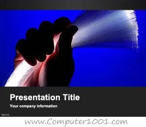 Optical Fiber PowerPoint Template Optical Fiber PowerPoint Template