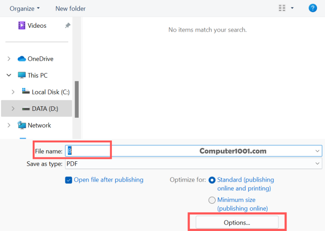Options Save Word ke PDF Options Save Word ke PDF