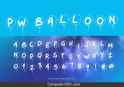 PW Balloon Font