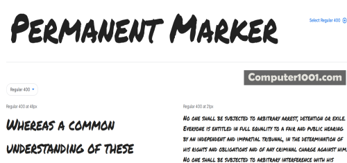 Permanent Marker Font Huruf Besar Permanent Marker