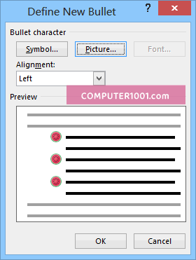 Preview Gambar Icon Bullet