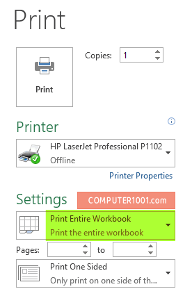 Print Entire Workbook Print Entire Workbook