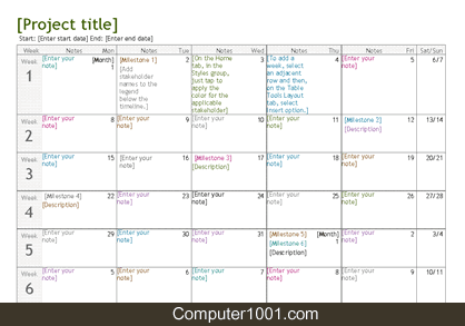 Project Planning Timeline Project Planning Timeline