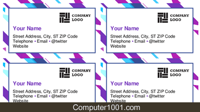 Purple Graphic Business Cards Purple Graphic Business Cards