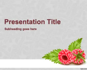 Template PPT Buah Raspberries