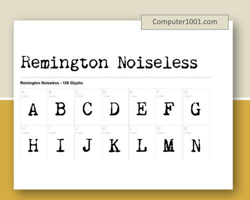 Remington Noiseless Font Mesin Ketik Dafont