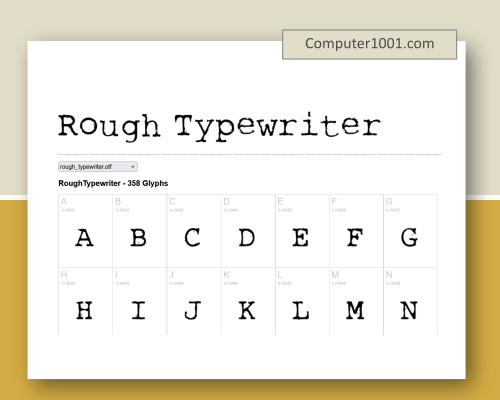 Rough Typewriter Font Mesin Ketik Dafont